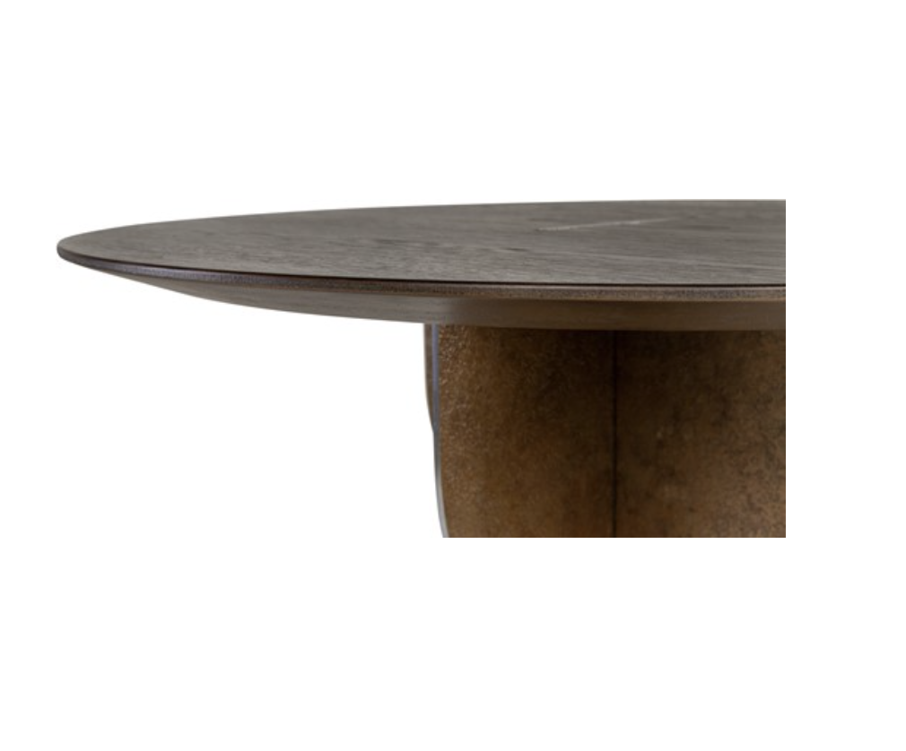 Table à manger haute avec plateau en chêne plaqué — détail 4