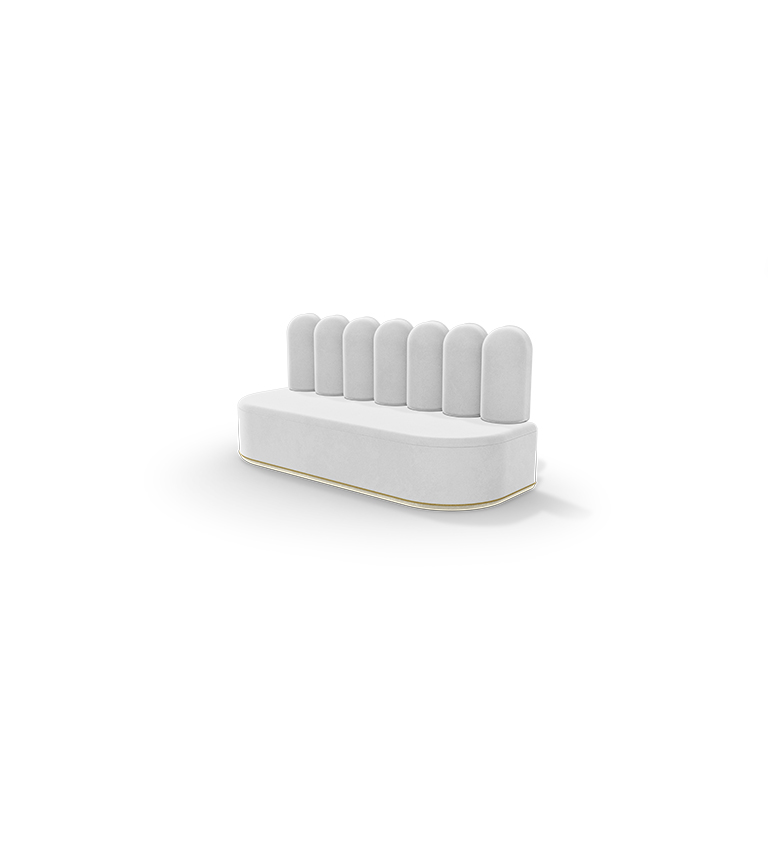 Canapé de forme organique blanc — détail 3
