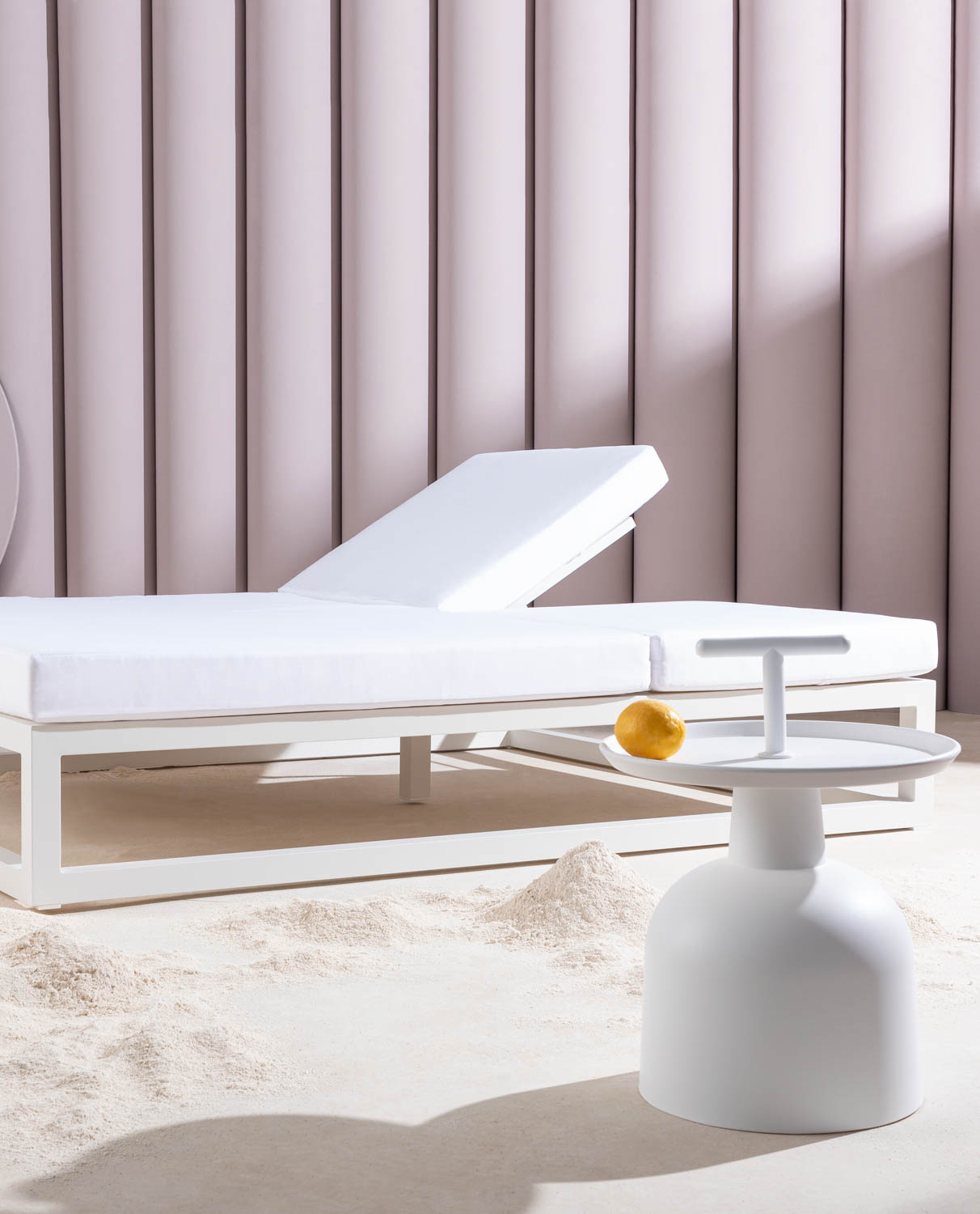 Transat 2 places en aluminium et coussin en tissu