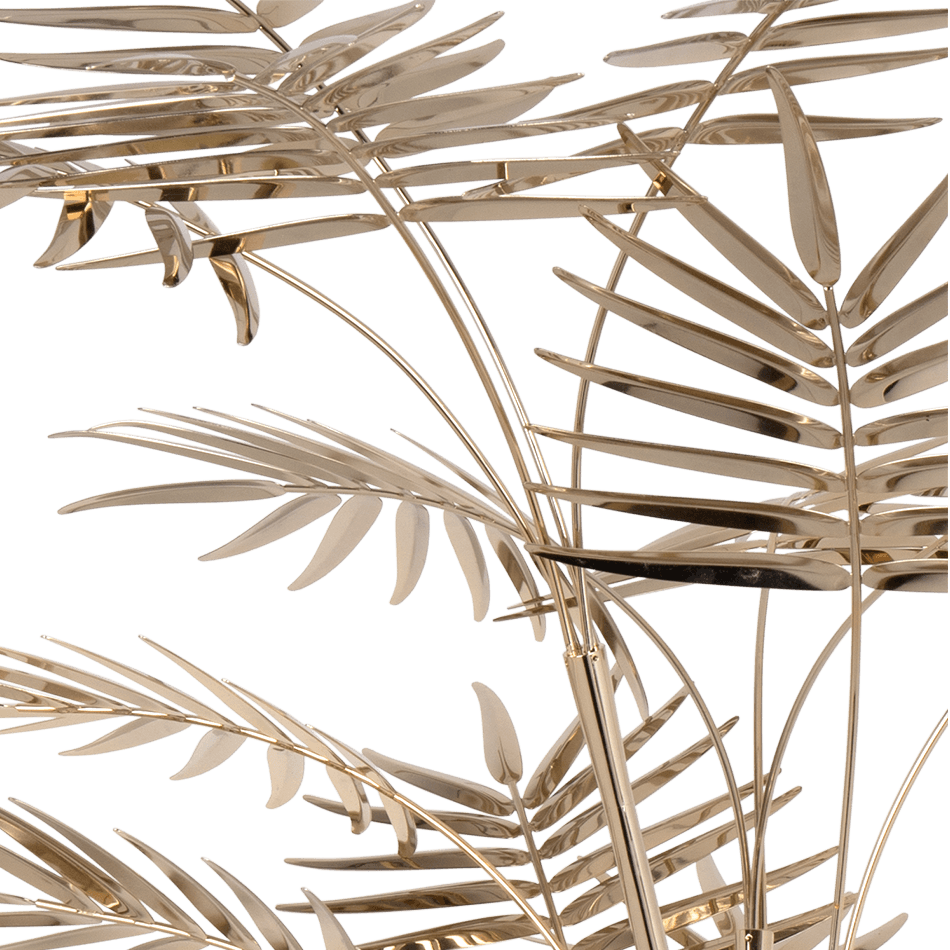 Luminaire en forme de palmier avec base carrée en marbre — détail 5