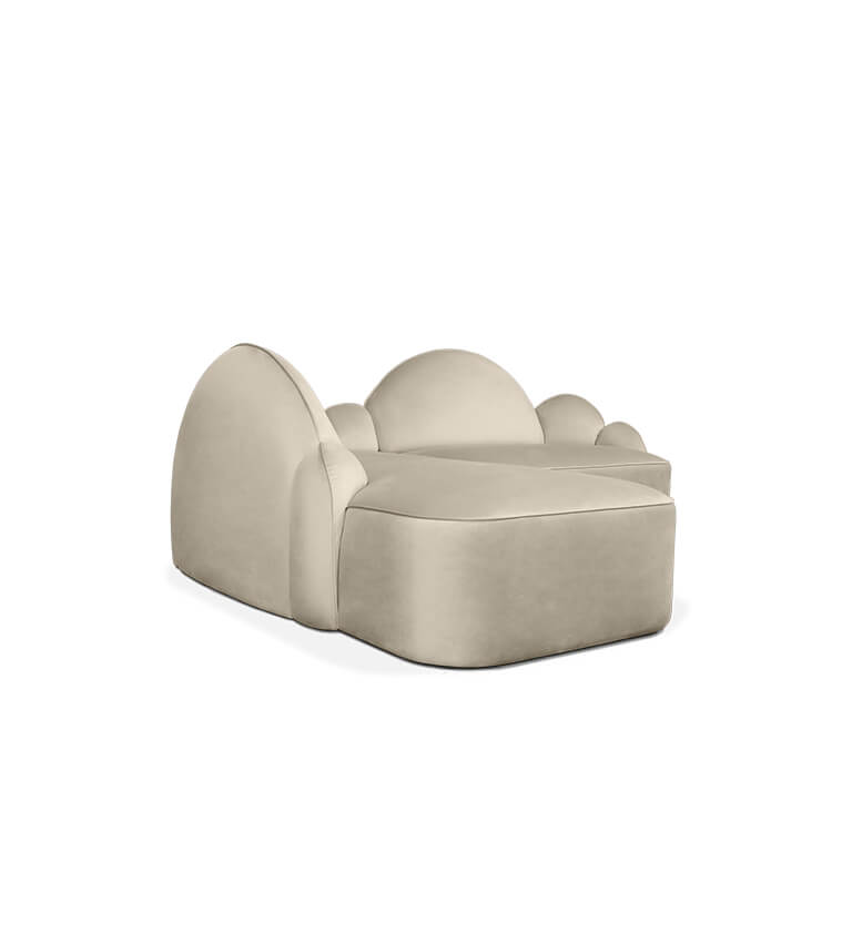 Canapé forme nuage marron — détail 4