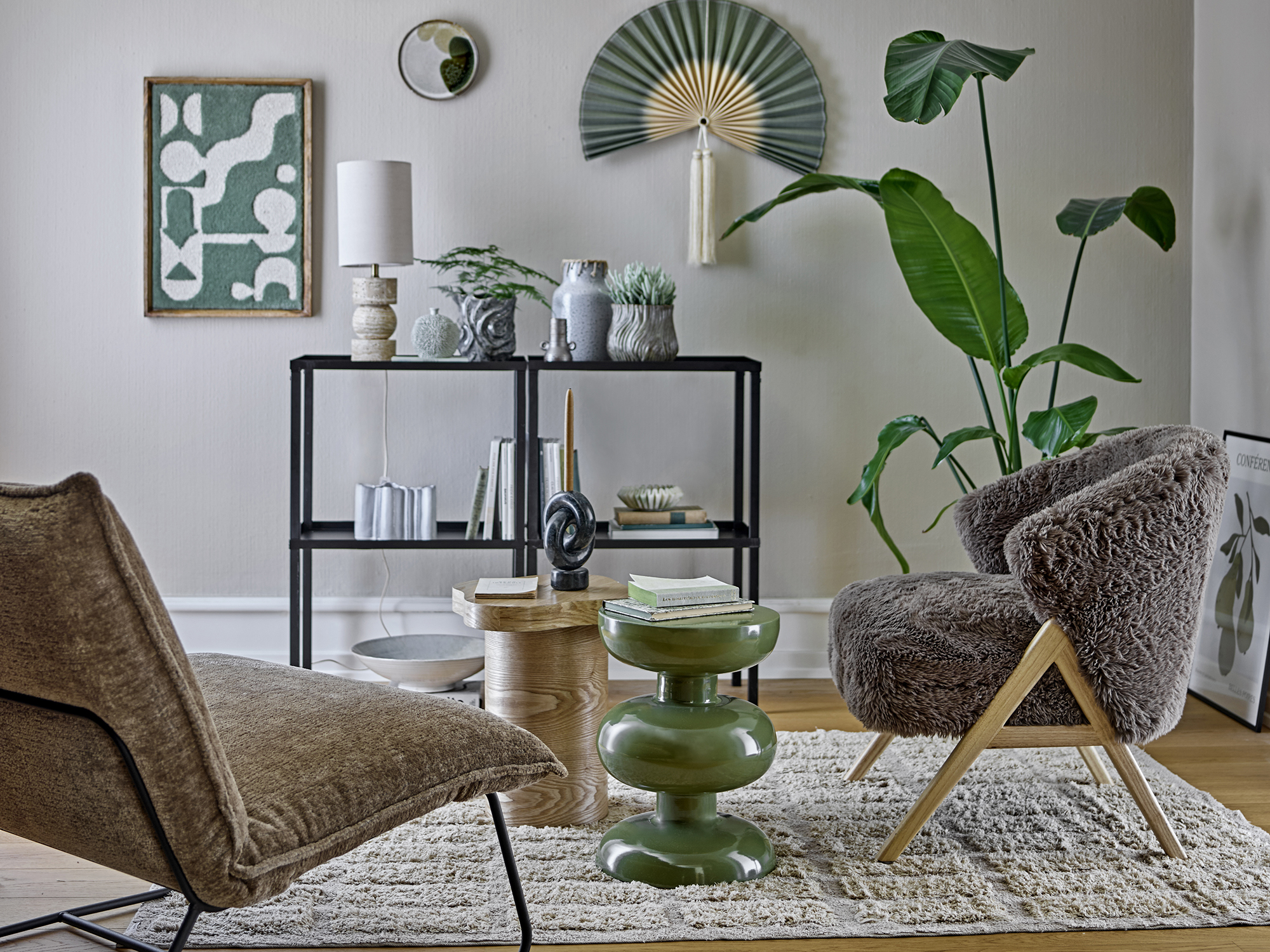 Déco murale Longton en laine — Coloris vert