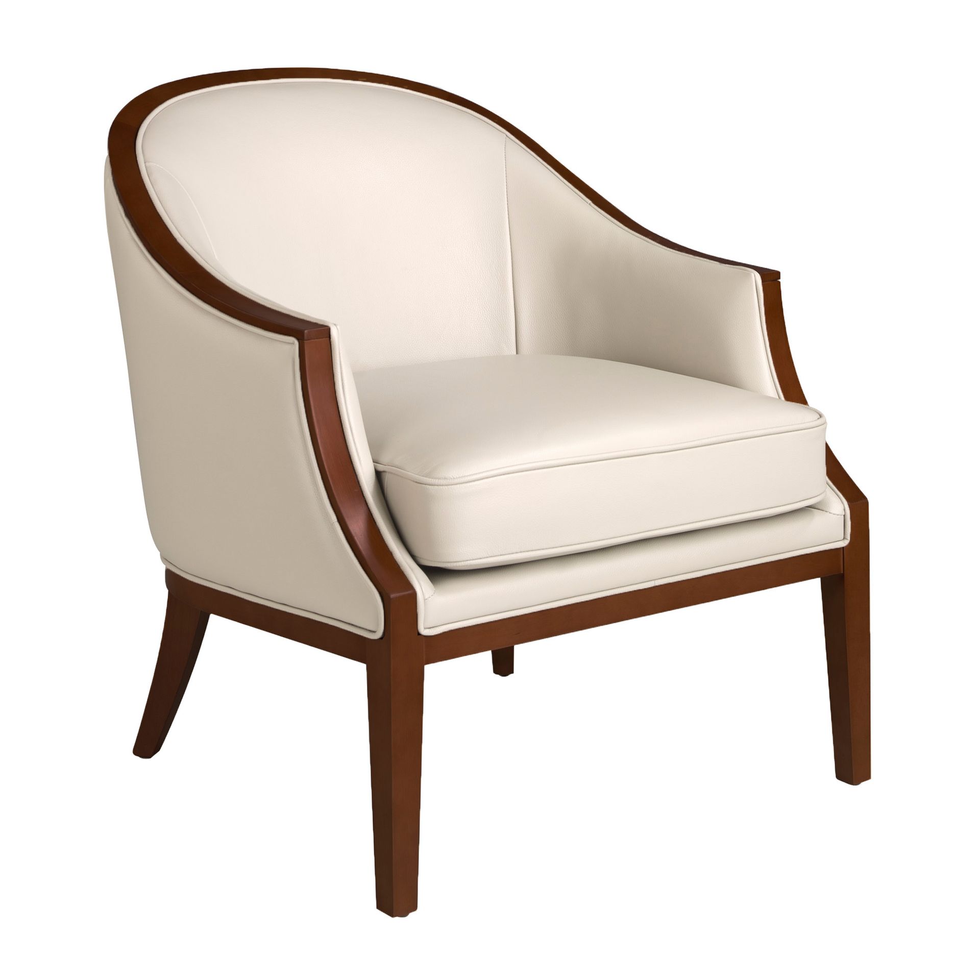 Fauteuil en cuir sable