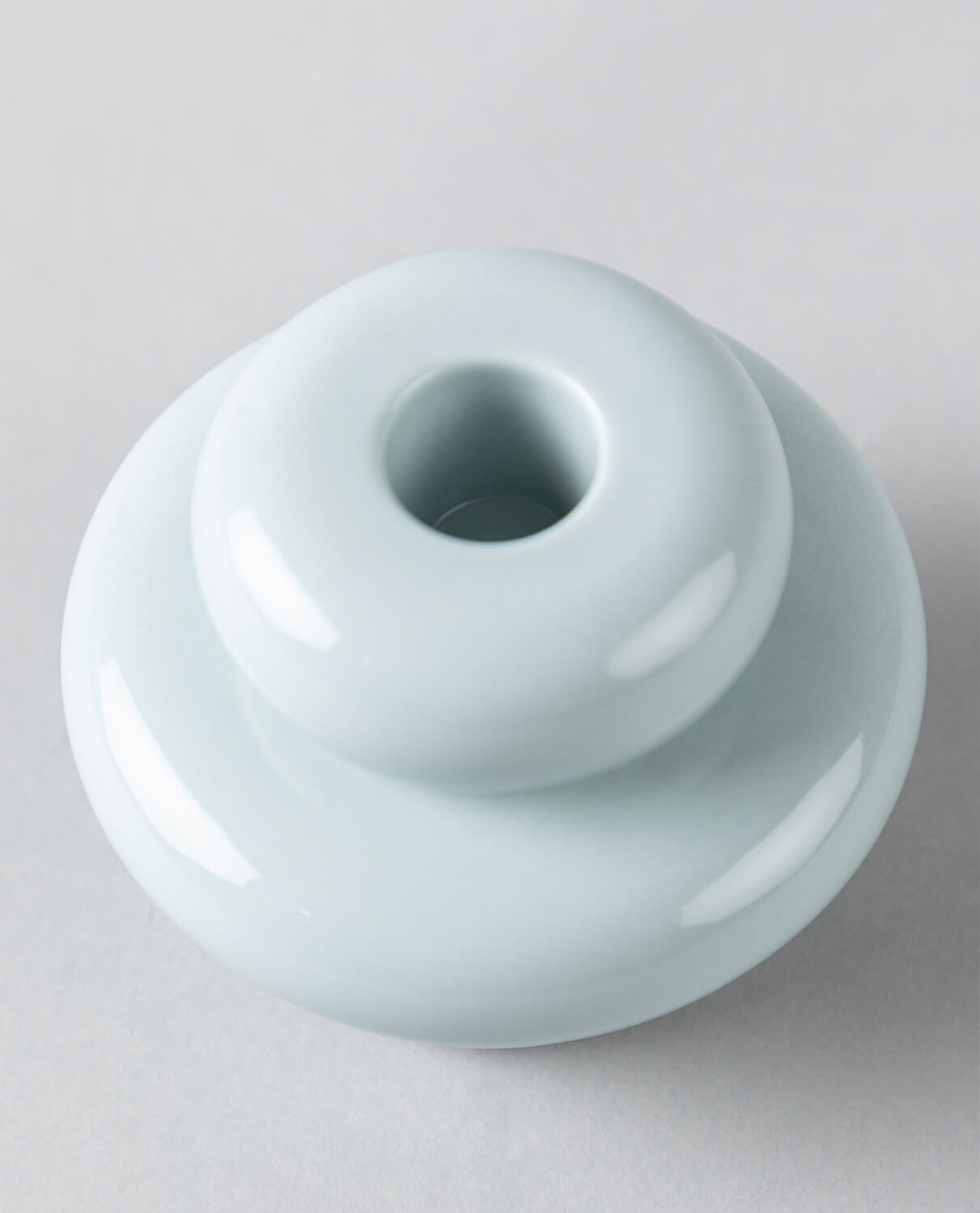 Bougeoir en dolomite bleu pastel — détail 4