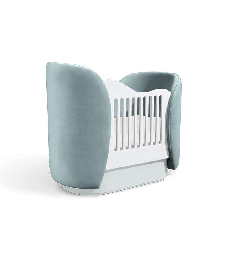 Lit forme de nuage bleu