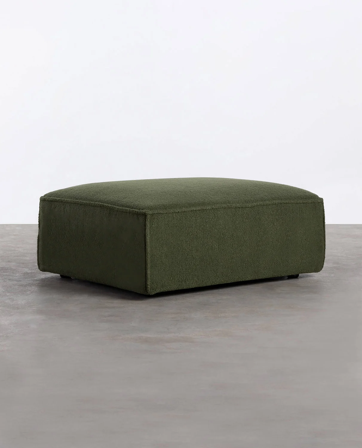 Module pour canapé tissu bouclé vert kaki