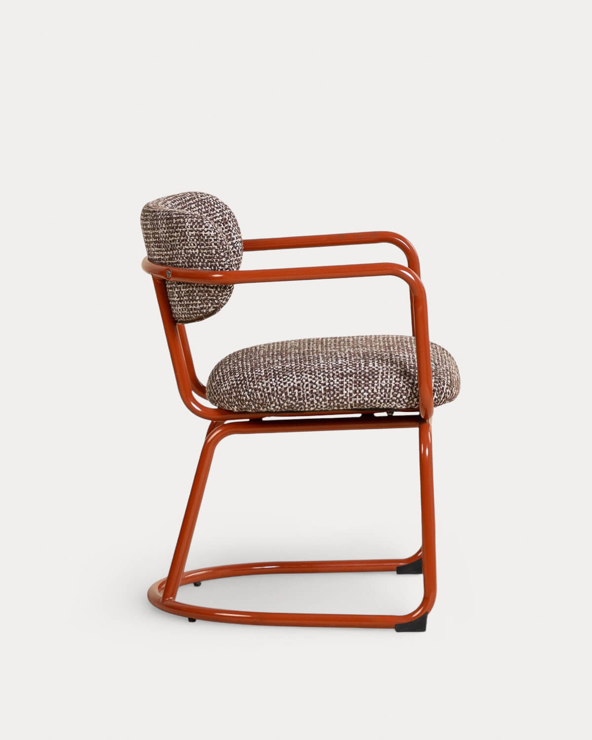 Chaise Yeray en métal et tissu - Rouge Brick — détail 4