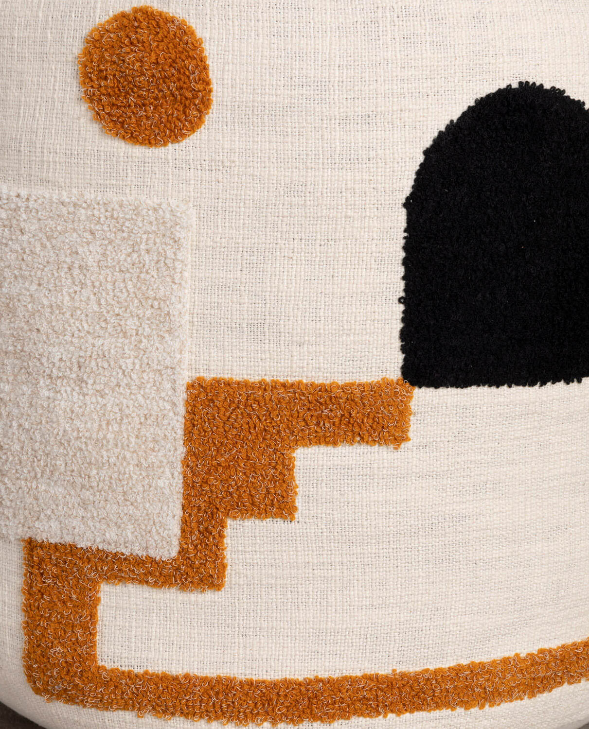 Pouf rond en tissu à motif — détail 4