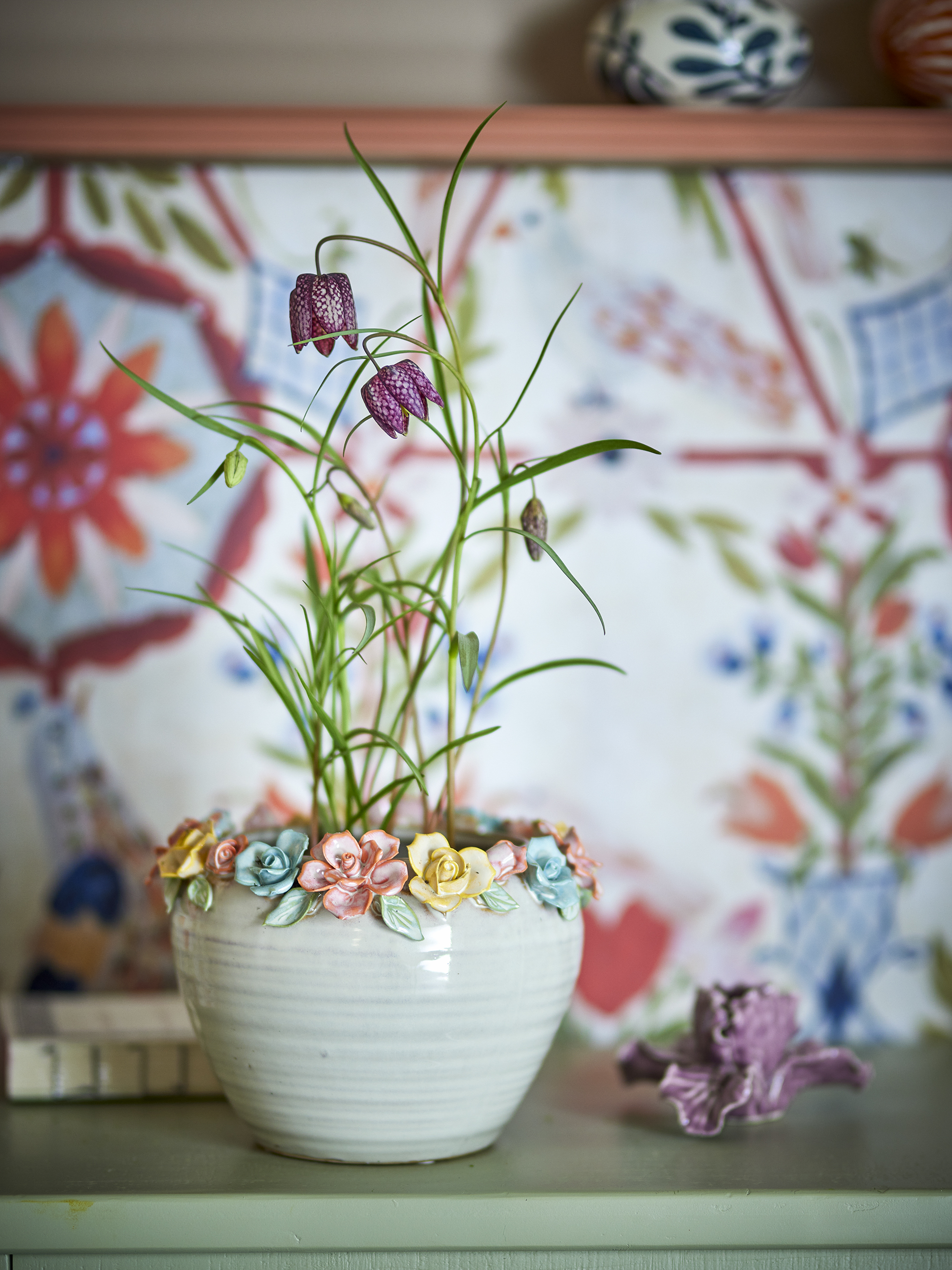 Pot de fleurs Eanna en grès — Coloris multicolore