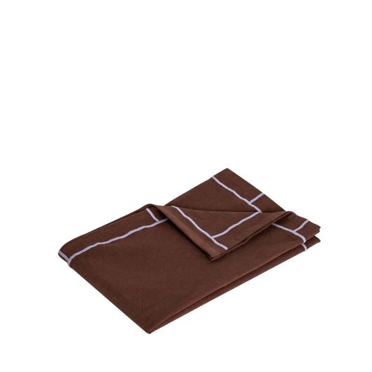 Torchon marron/violet — détail 3
