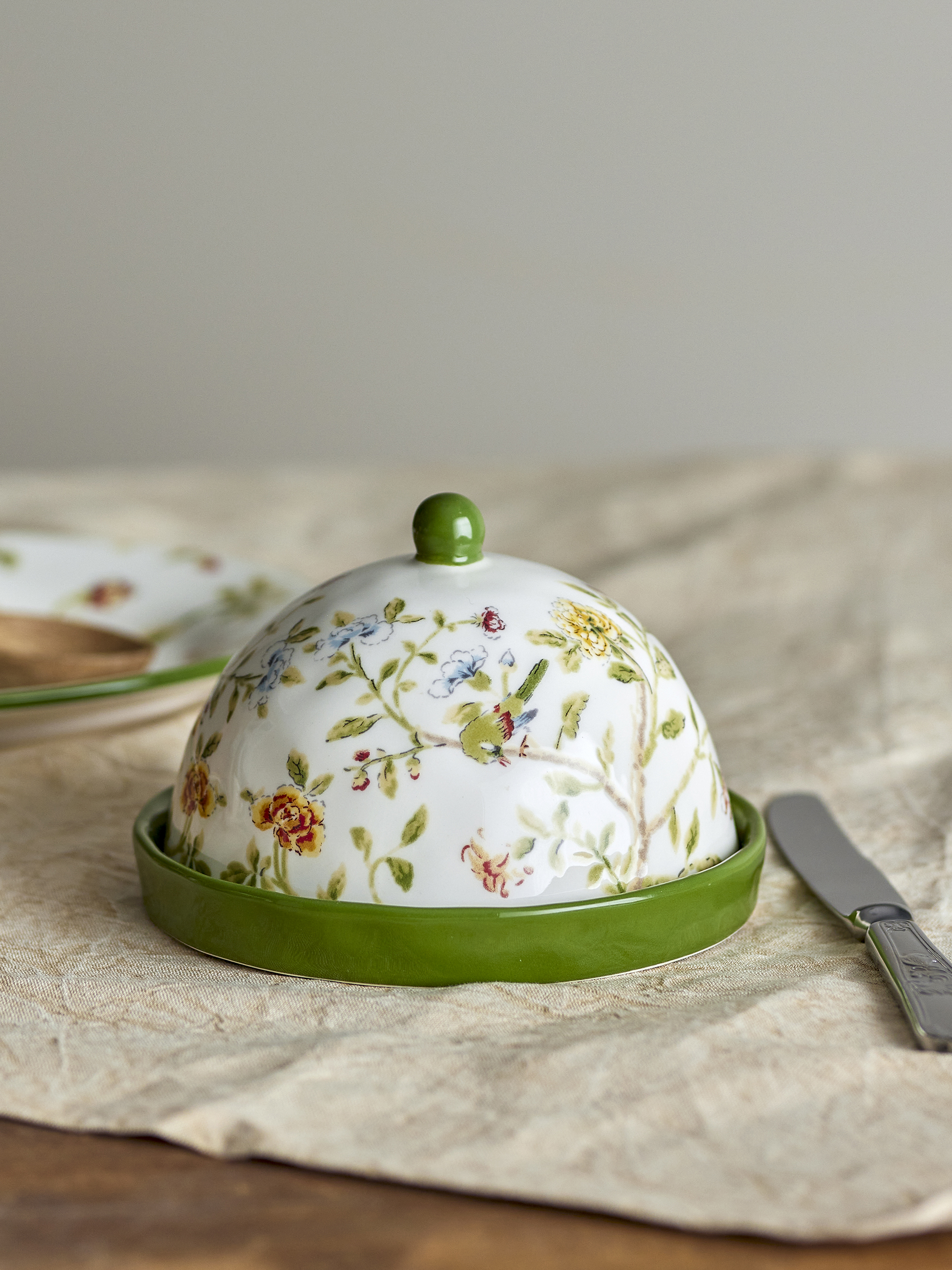 Boîte à beurre Bloomie en grès — Coloris multicolore