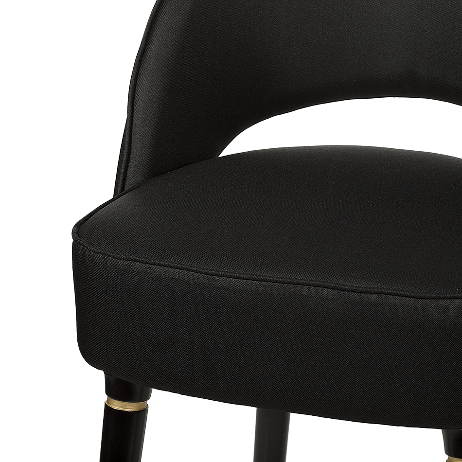Chaise de bar en velours avec détails doré — détail 6