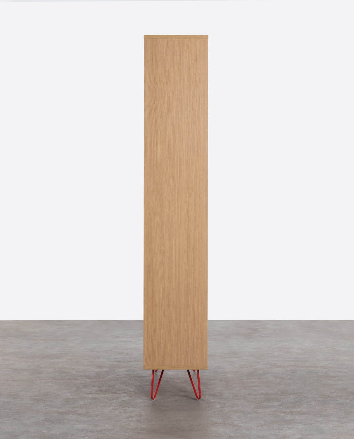 Étagère avec tiroirs en MDF et métal rouge — détail 4