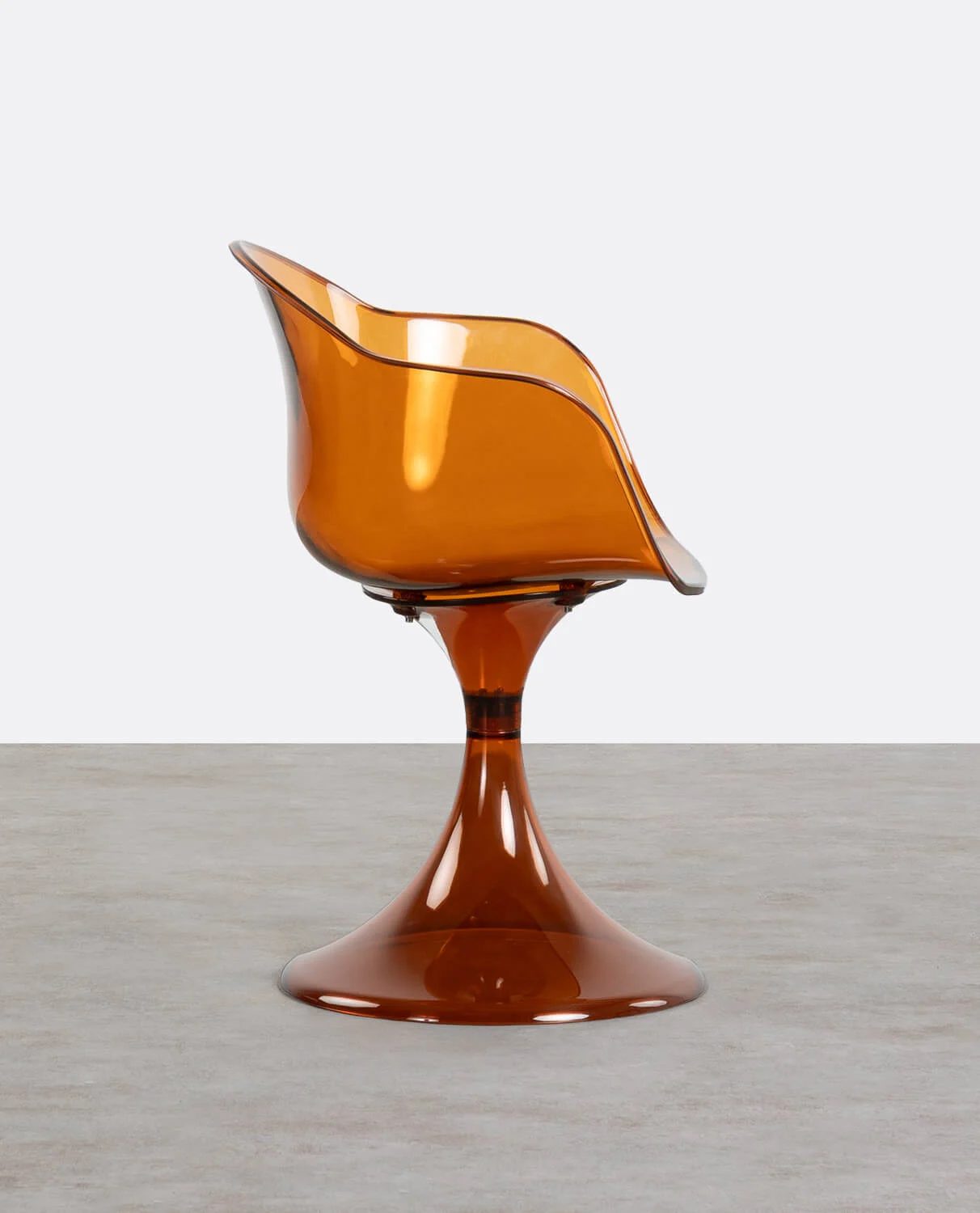 Chaise de salle à manger en polycarbonate marron — détail 4