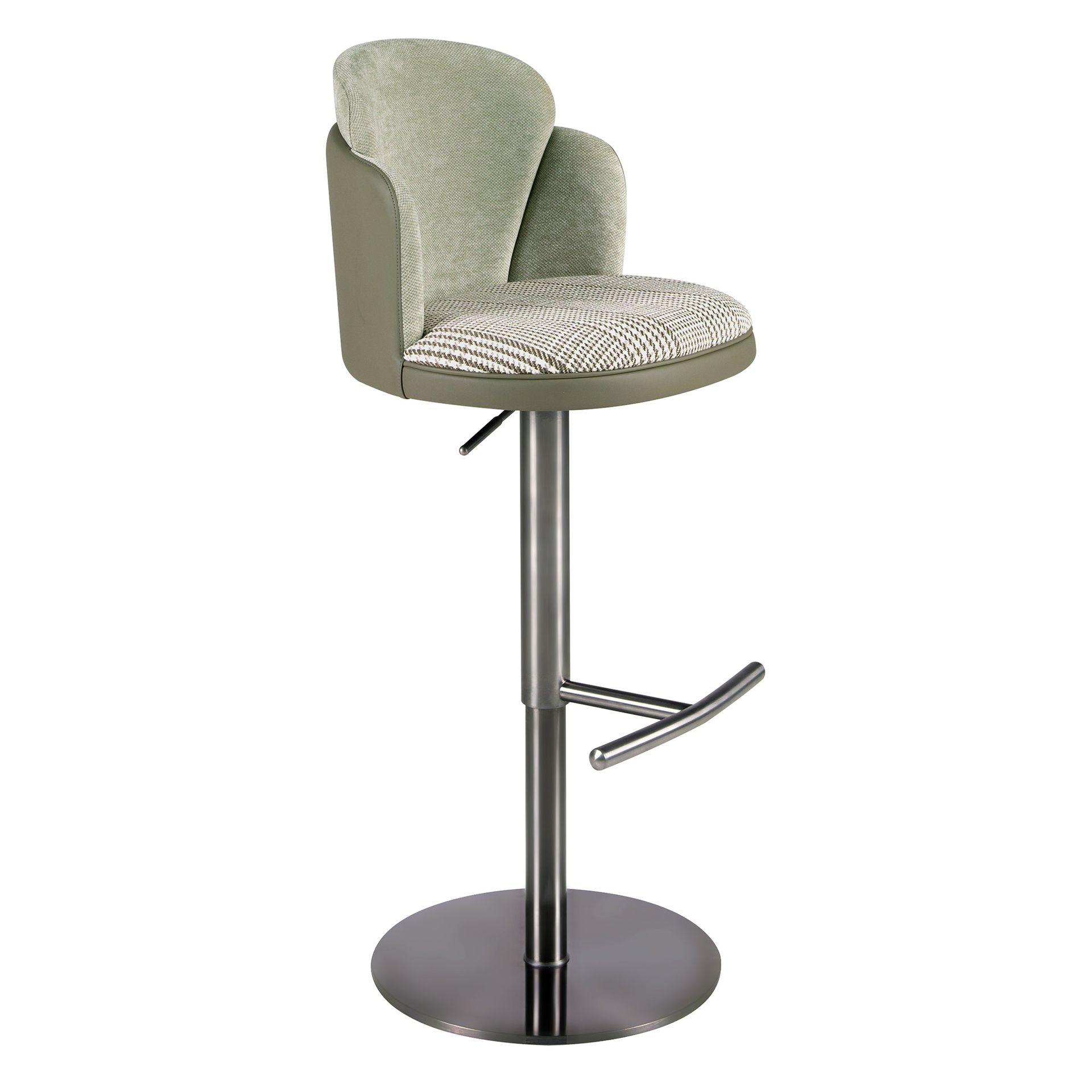 Tabouret pivotant en tissu