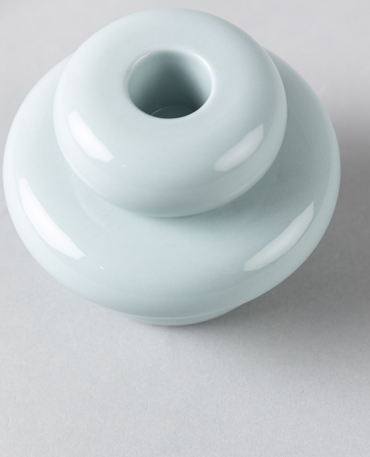 Bougeoir en dolomite bleu pastel — détail 3