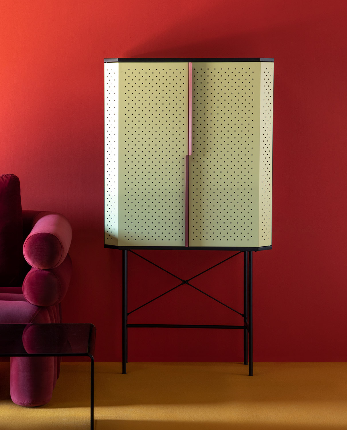 Buffet haut deux portes en acier laminé