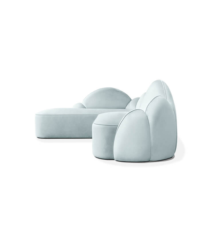 Canapé forme nuage bleu — détail 4