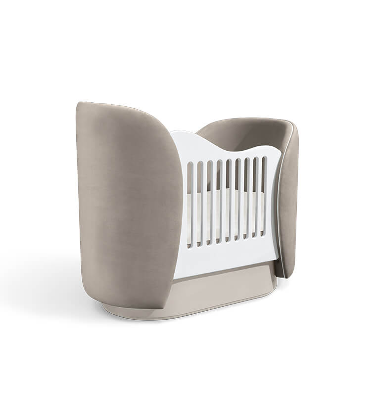 Lit forme de nuage marron