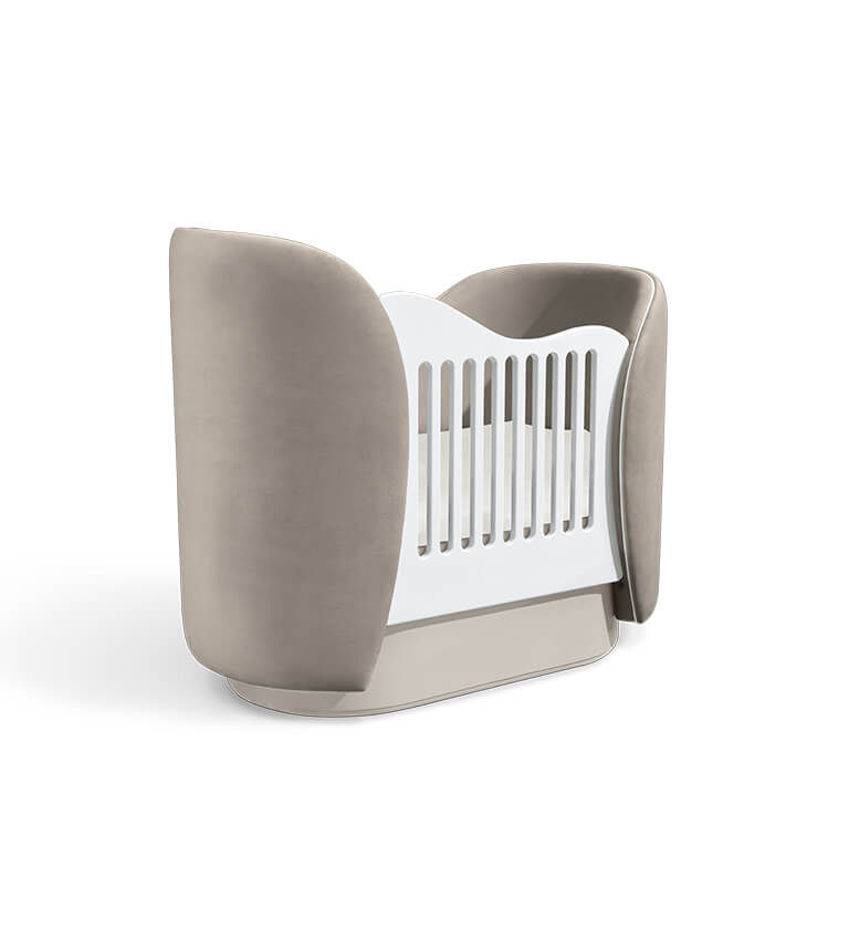 Lit forme de nuage marron