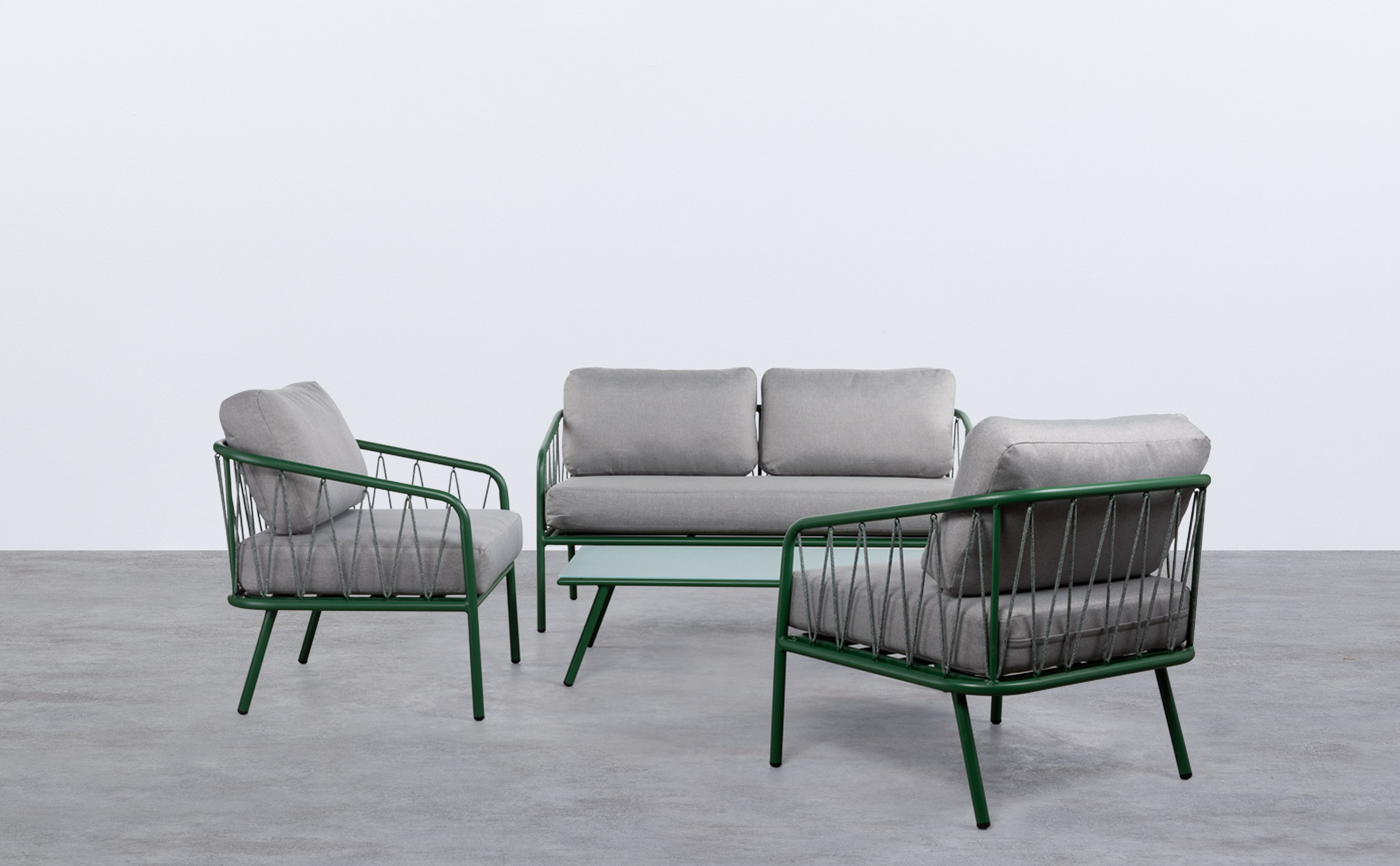Salon de jardin en tissu et aluminium — détail 3