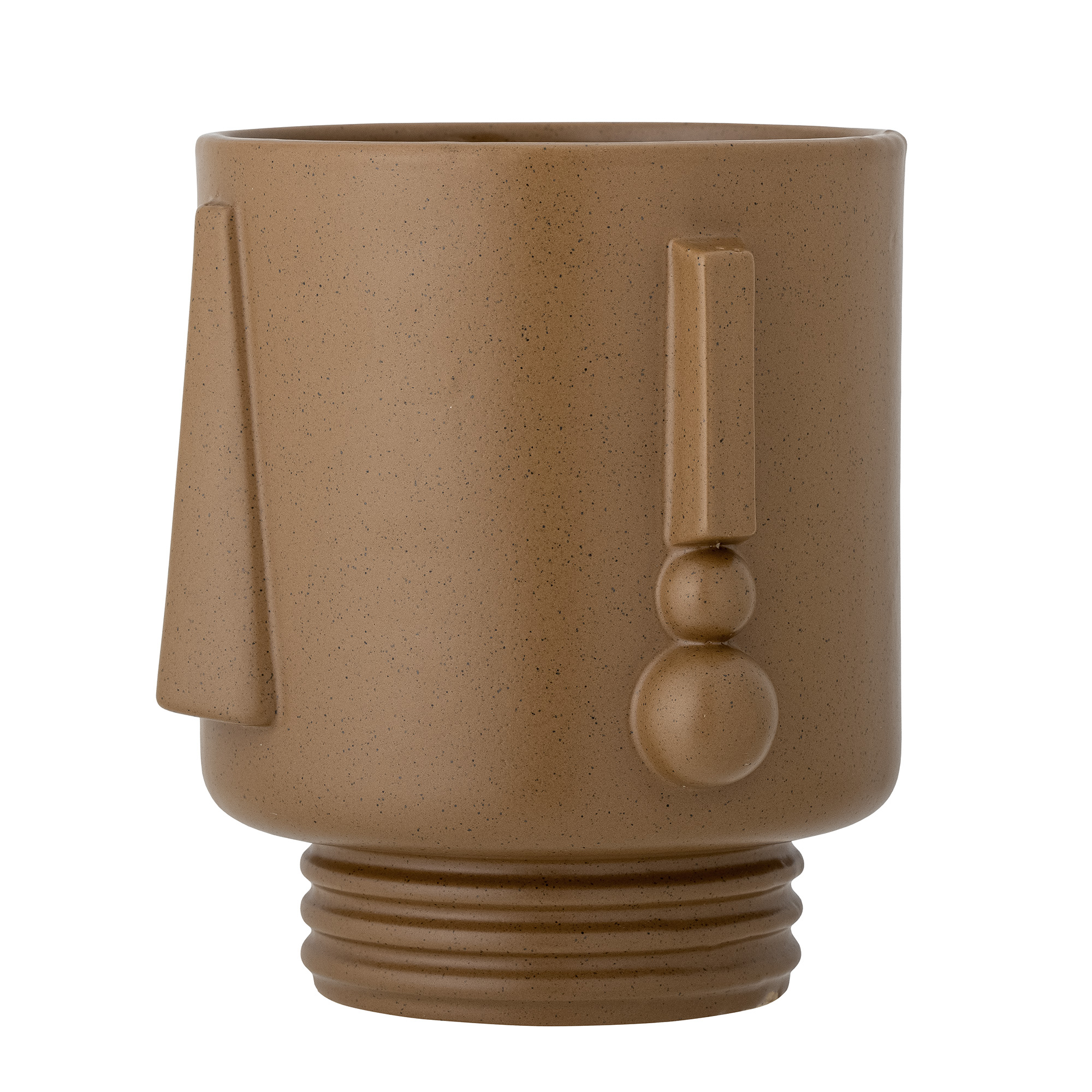 Pot de fleurs Guxim en grès - Coloris marron — détail 3