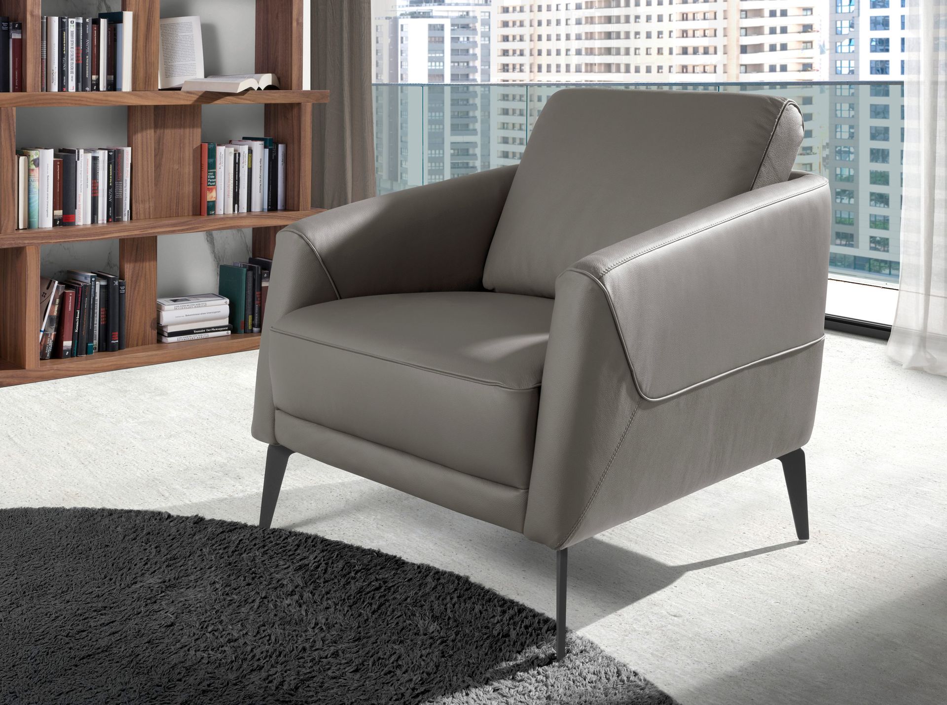 Fauteuil en cuir - Coloris au choix — détail 3