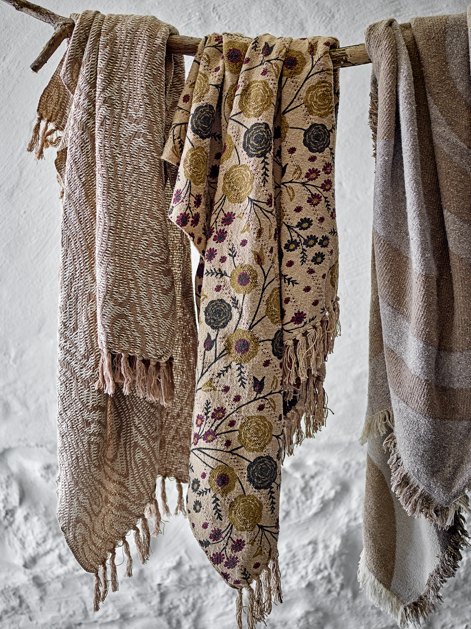 Plaid Eydis en coton recyclé - Coloris multicolore
