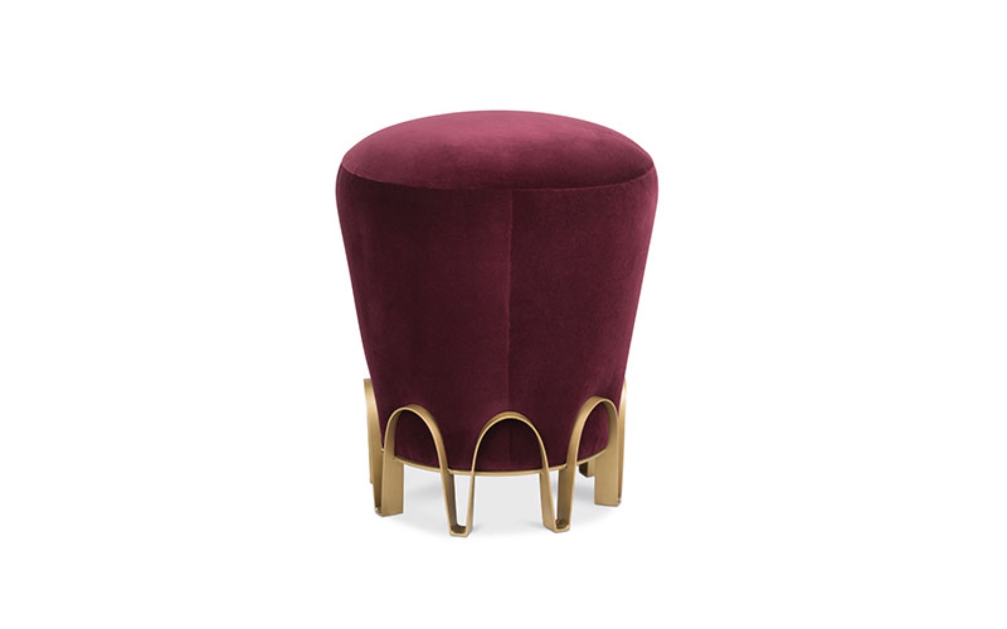 Tabouret rembourré en velours de coton — détail 3