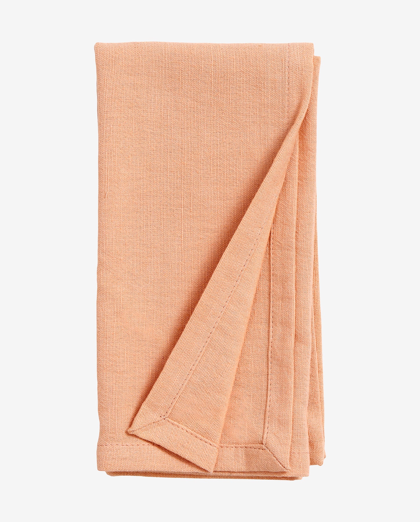 Lot de 4 serviettes de table avec ourlet pêche