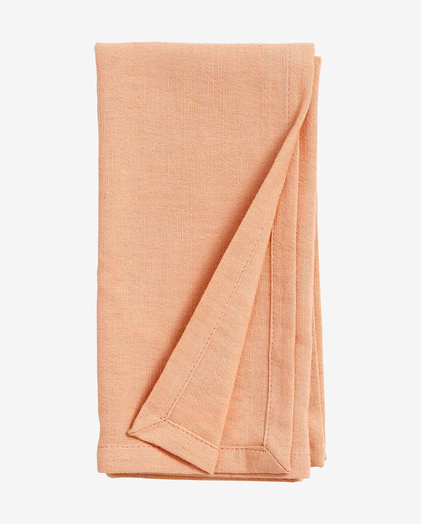 Lot de 4 serviettes de table avec ourlet pêche