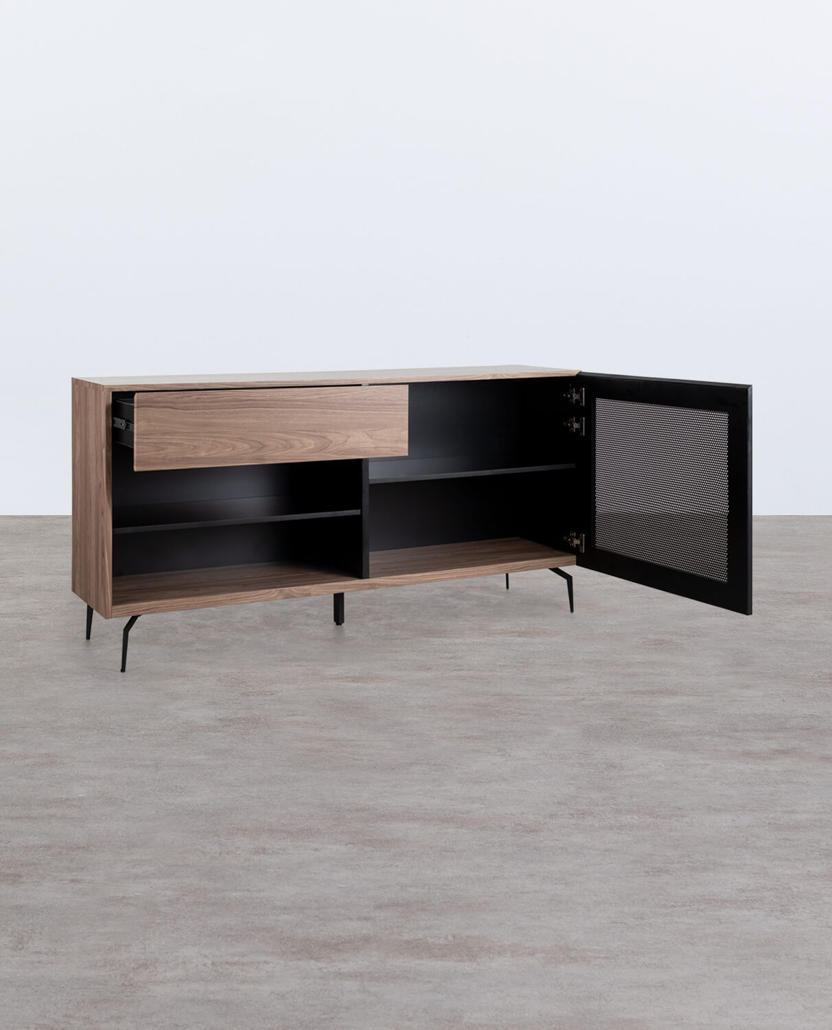 Buffet bas avec tiroirs en MDF et métal — détail 3