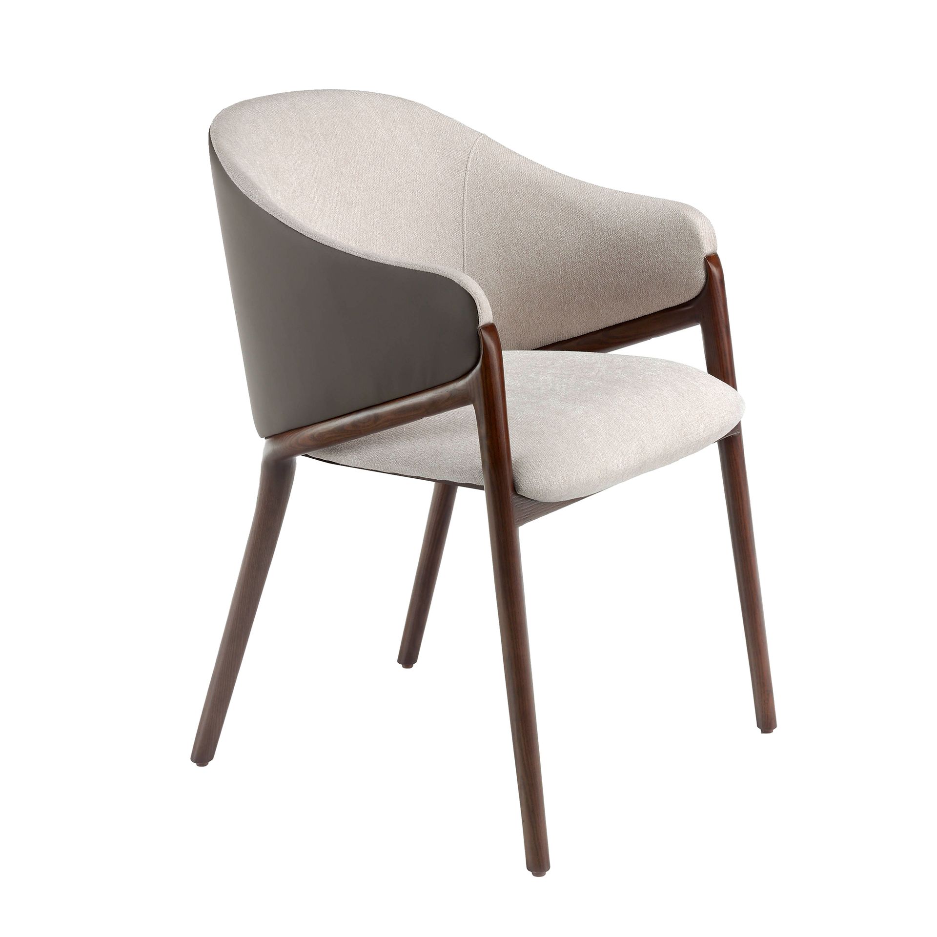 Chaise en tissu et similicuir