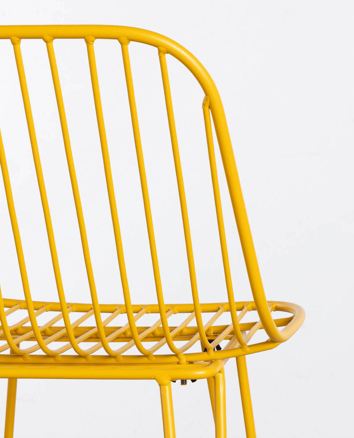 Chaise haute en métal avec dossier — détail 4