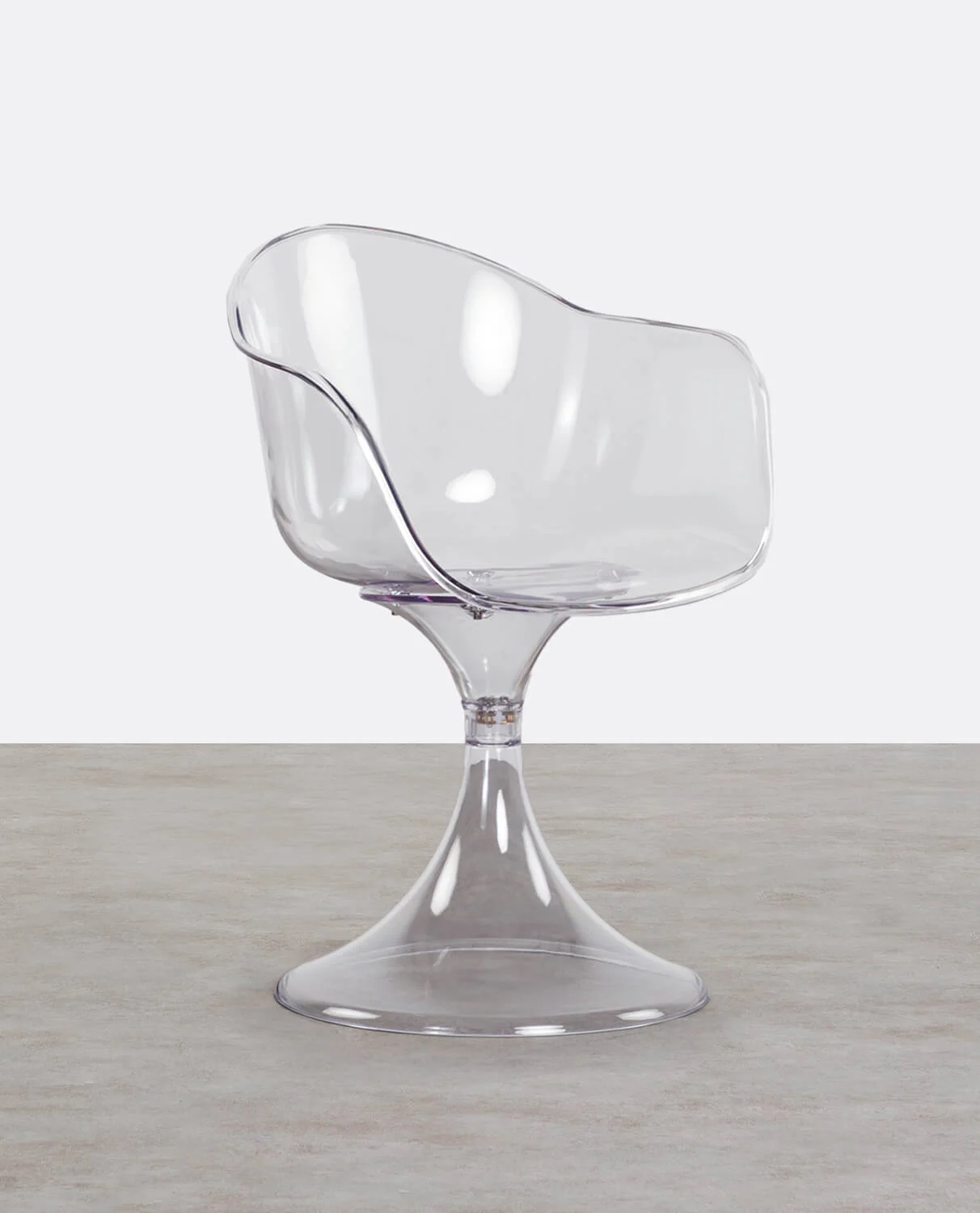 Chaise de salle à manger en polycarbonate transparent