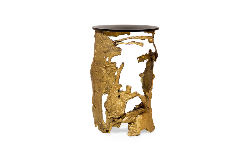 Table basse en bronze et laiton doré — détail 4