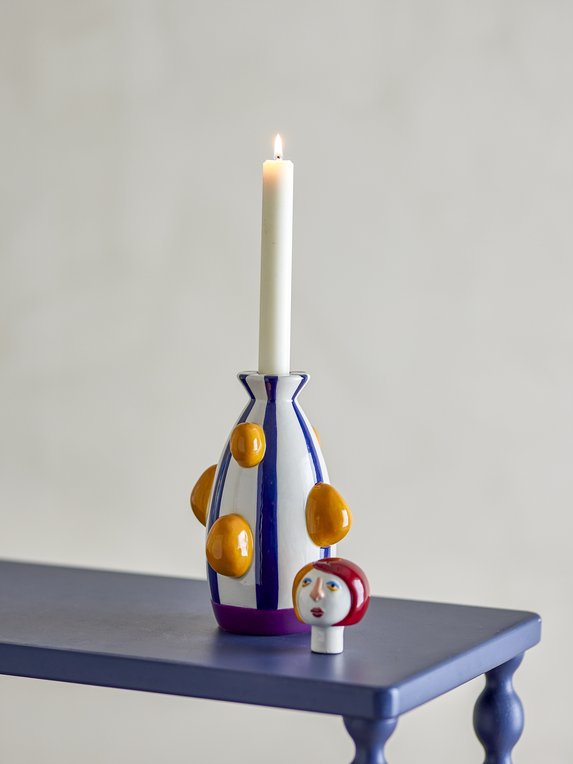 Bougeoir Conneli en céramique - Coloris multicolore — détail 5