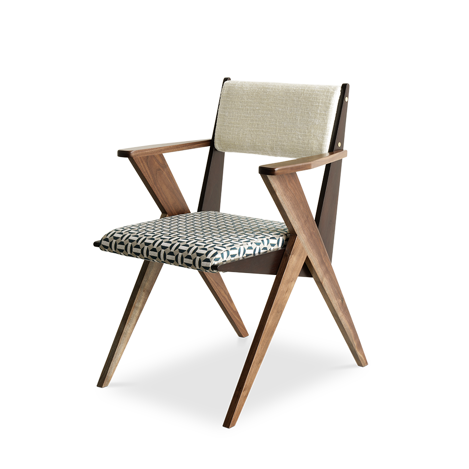Chaise avec cadre bois en laqué