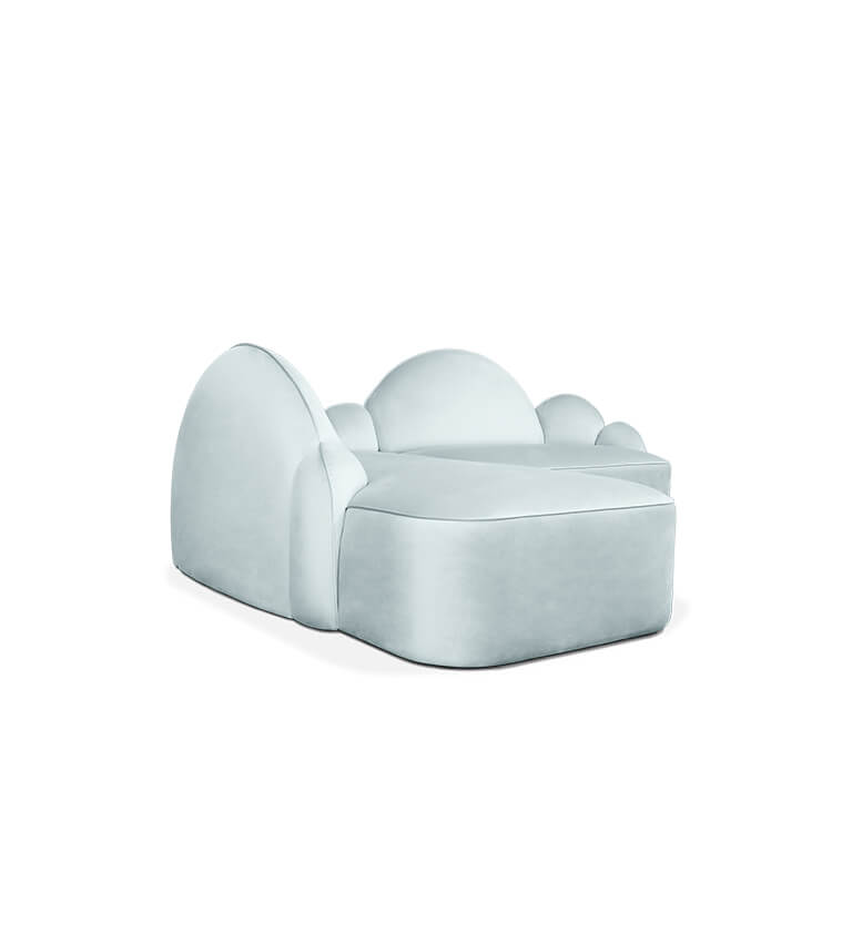 Canapé forme nuage bleu — détail 3