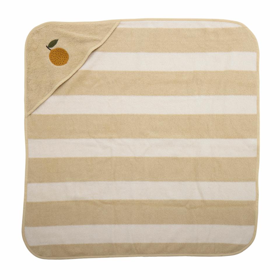Serviette de bain orange brodé — détail 4