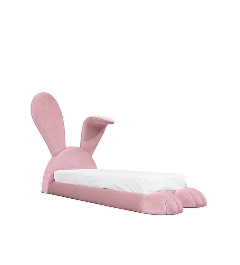 Lit en forme de lapin rose