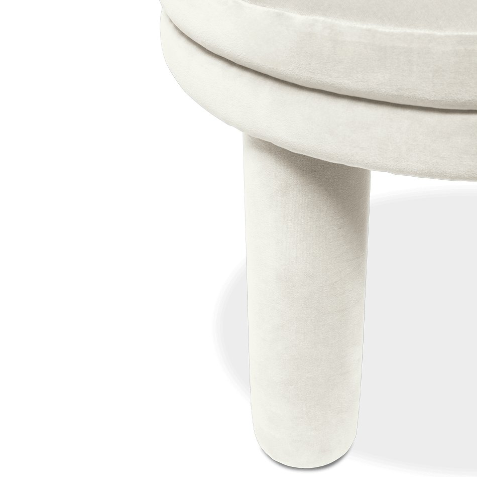 Chaise avec assise en velours blanc — détail 6
