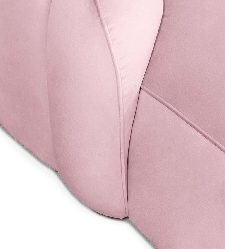 Canapé forme nuage rose — détail 6