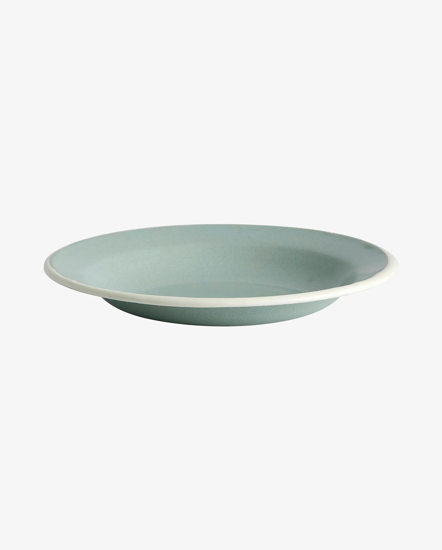 Lot de 6 petites assiettes en email vert menthe — détail 3