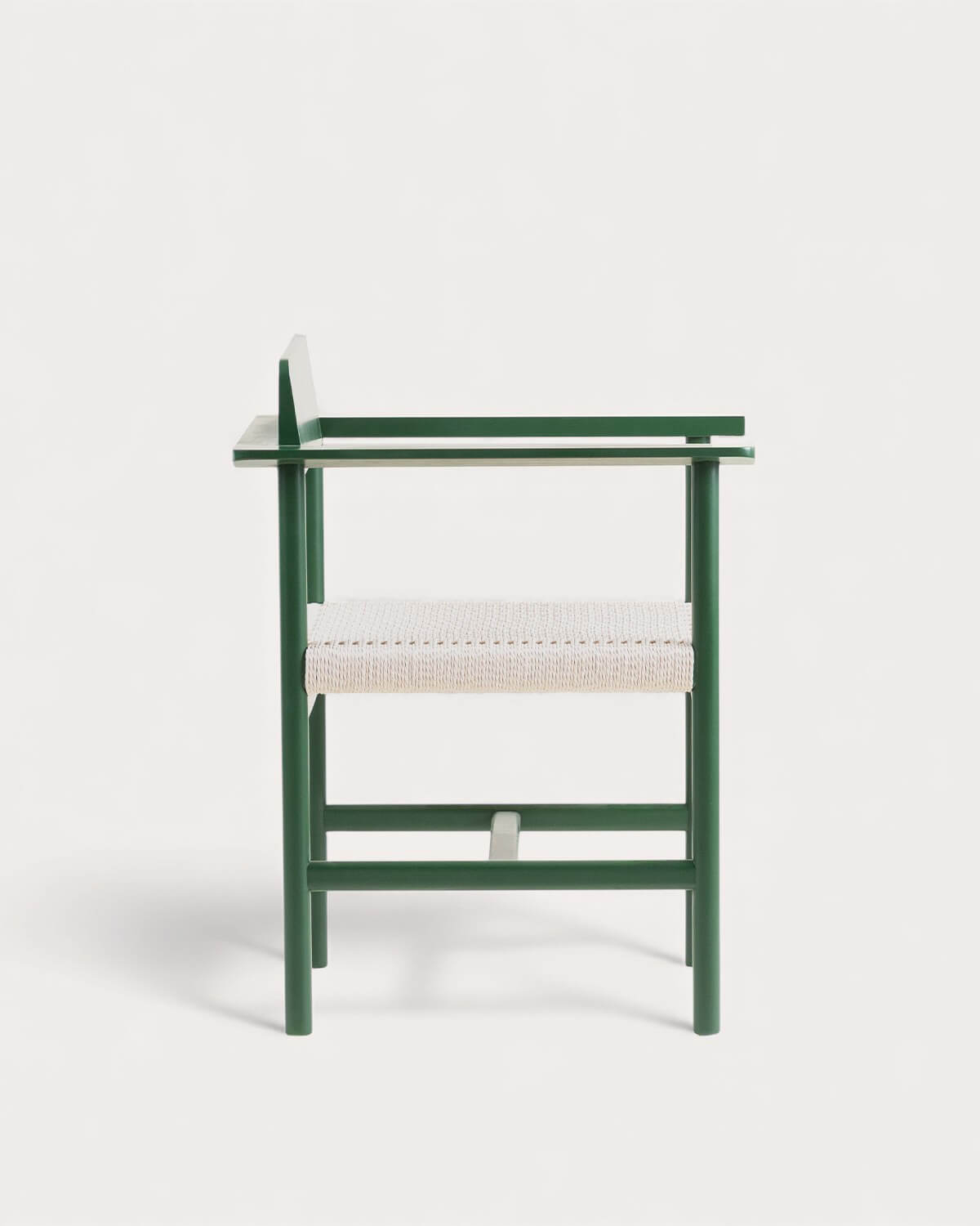 Chaise avec accoudoirs en bois et rotin Paula - Coloris au choix — détail 3