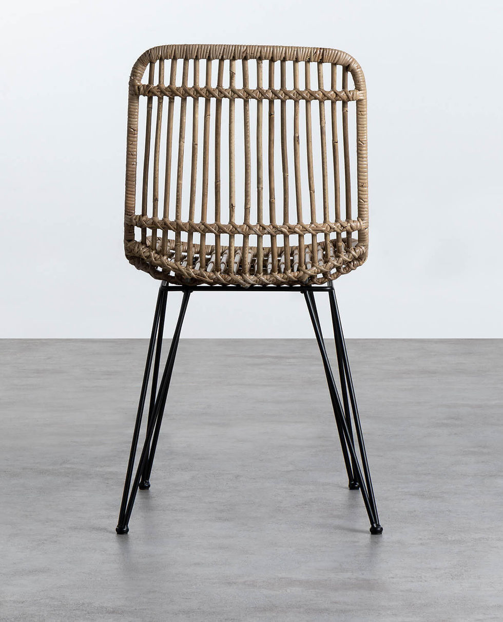 Thumbnail: Chaise de salle à manger en rotin naturel