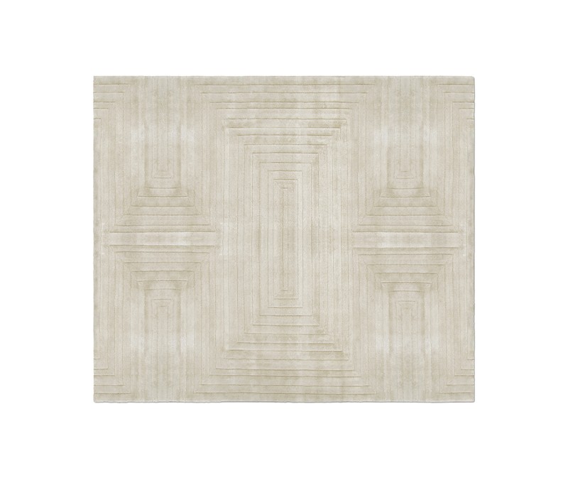 Tapis rectangulaire White Garden