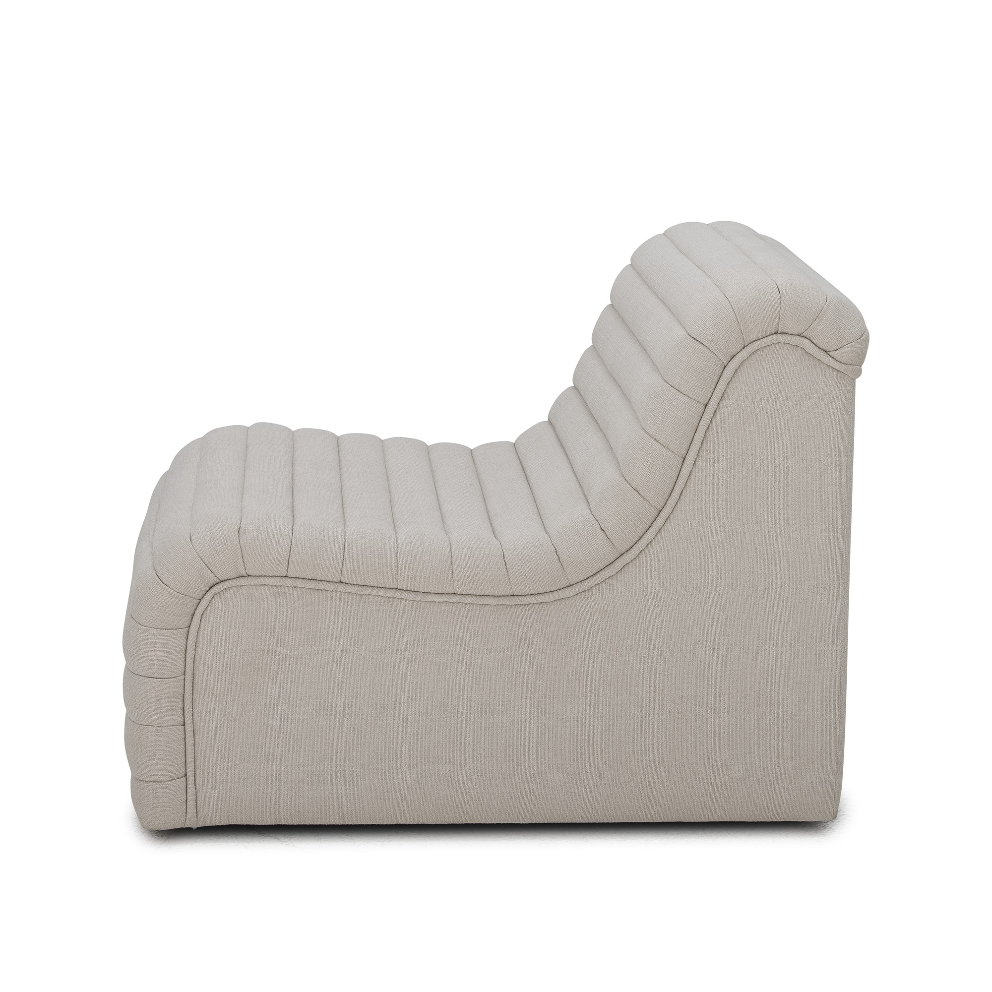 Fauteuil relax en tissu blanc — détail 5