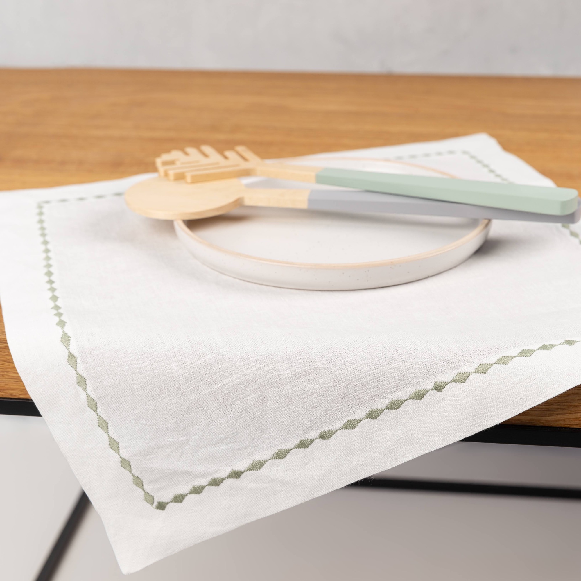 Service à salade en bois de bouleau — détail 4