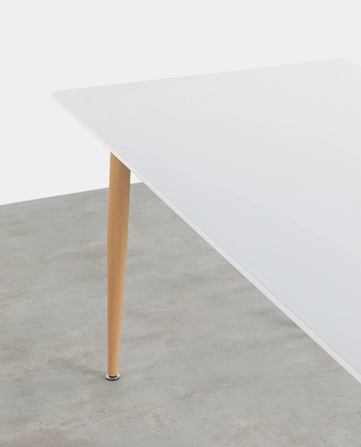 Table de salle à manger rectangulaire en métal et bois — détail 4